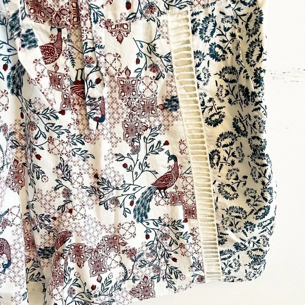 Tularosa Floral Tie Front Cutout  Boho Romper - Medium